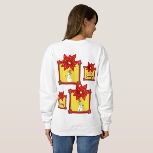 Sweatshirt Poinsettia (Achterkant volledig)