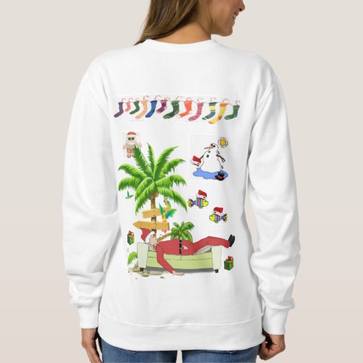 Sweatshirt  Santa Beach Bum (Achterkant)