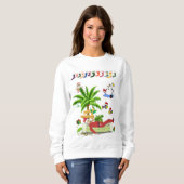 Sweatshirt  Santa Beach Bum (Voorkant volledig)