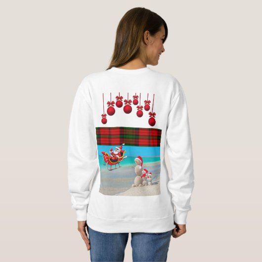 Sweatshirt  Santa Beach Bum (Achterkant volledig)