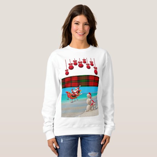 Sweatshirt  Santa Beach Bum (Voorkant volledig)