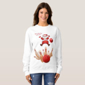 Sweatshirt  Santa Bowling (Voorkant volledig)
