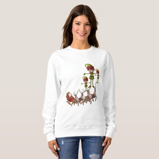 Sweatshirt Santa Elf (Voorkant volledig)