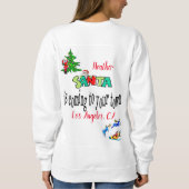 Sweatshirt Santa komt naar uw stad (Achterkant)