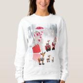Sweatshirt  Santa Sneeuwman Rendier (Voorkant)