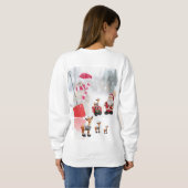 Sweatshirt  Santa Sneeuwman Rendier (Achterkant volledig)