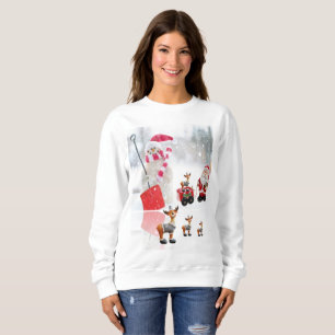 Sweatshirt  Santa Sneeuwman Rendier
