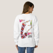Sweatshirt Santa's Cats Kittens Meow (Achterkant volledig)