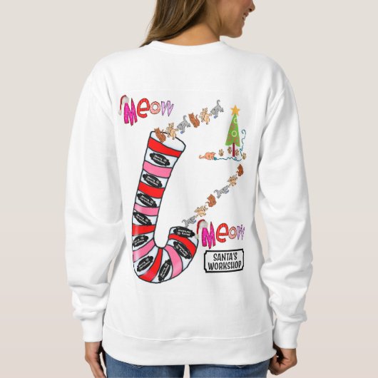 Sweatshirt  Santa's Cats Kittens Meow (Achterkant)
