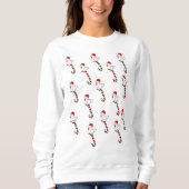 Sweatshirt  Santa's Chicks Candycane (Voorkant)
