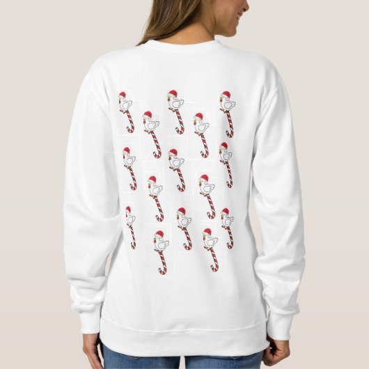 Sweatshirt  Santa's Chicks Candycane (Achterkant)