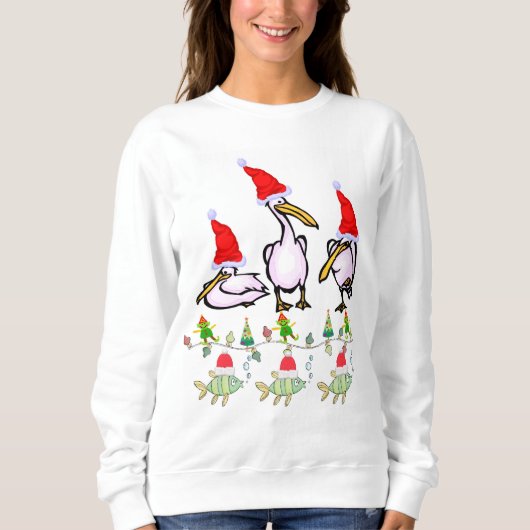 Sweatshirt  Santa's Pelicans (Voorkant)