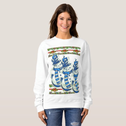 Sweatshirt Santa's Sneeuwman (Voorkant volledig)