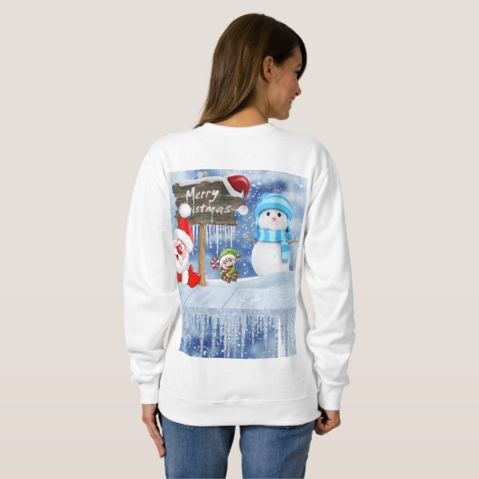 Sweatshirt  Santa's Sneeuwman (Achterkant volledig)