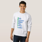 Sweatshirt slanke man TOERRISME BRAZIL (Voorkant volledig)