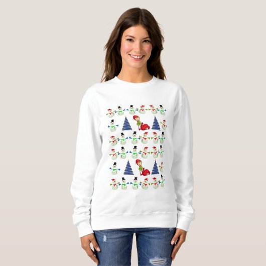Sweatshirt Sneeuwman Elf (Voorkant volledig)