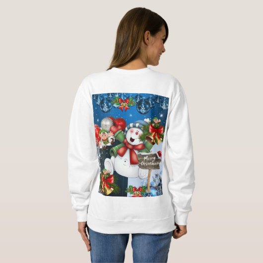 Sweatshirt  Sneeuwman Elf (Achterkant volledig)