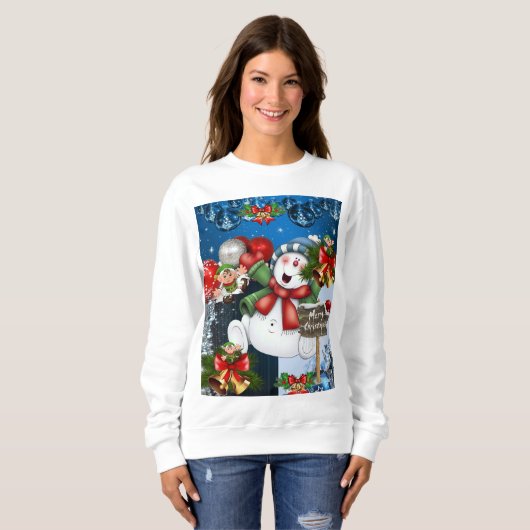 Sweatshirt  Sneeuwman Elf (Voorkant volledig)