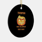 Sweatshirt, Trumpkin, Halloween Classic Keramisch Ornament (Rechts)