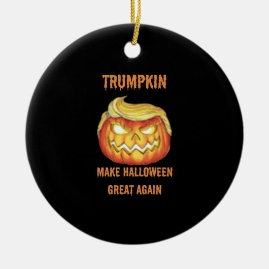 Sweatshirt, Trumpkin, Halloween Classic Keramisch Ornament (Voorkant)