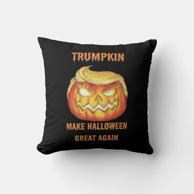 Sweatshirt, Trumpkin, Halloween Classic Kussen (Voorkant)