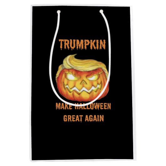 Sweatshirt, Trumpkin, Halloween Classic Medium Cadeauzakje (Voorkant)