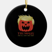Sweatshirt, Trumpkin, Halloween Merch Keramisch Ornament (Voorkant)