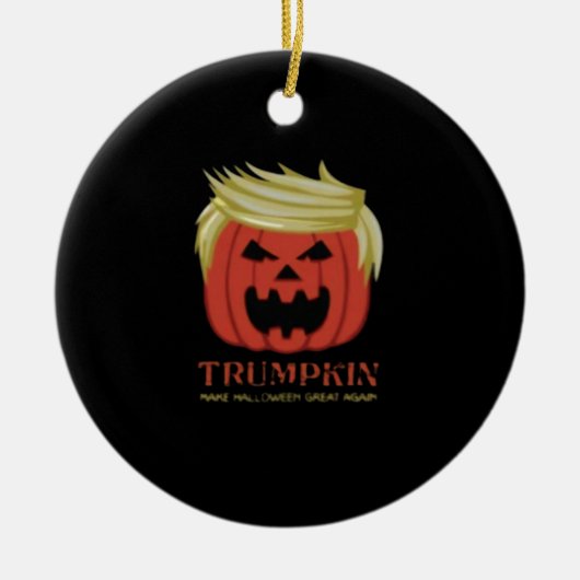 Sweatshirt, Trumpkin, Halloween Merch Keramisch Ornament (Voorkant)