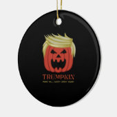 Sweatshirt, Trumpkin, Halloween Merch Keramisch Ornament (Links)