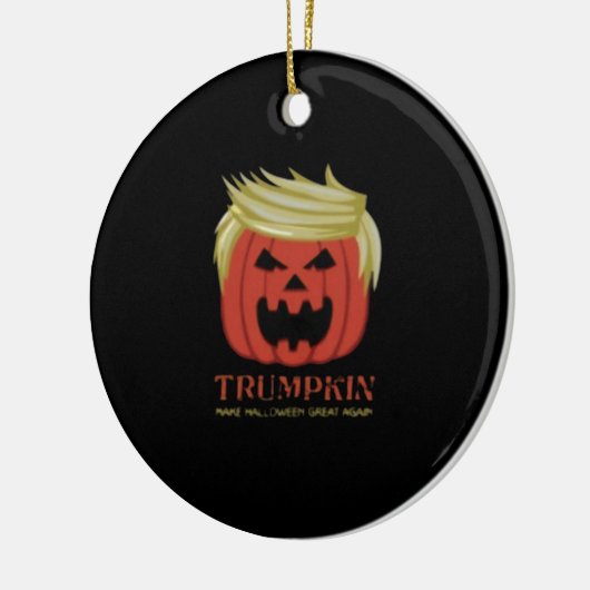 Sweatshirt, Trumpkin, Halloween Merch Keramisch Ornament (Links)