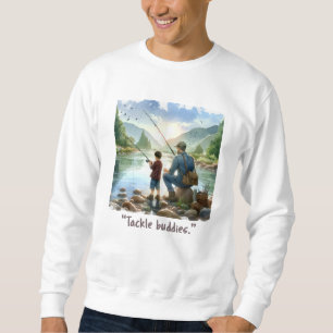 sweatshirt, vader, zoon vissen tackle maatjes trui