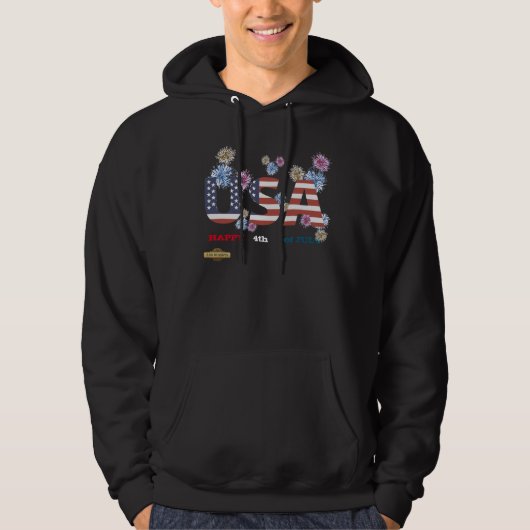 sweatshirt van de hoes "HAPPY 4th of JULY" (Voorkant)