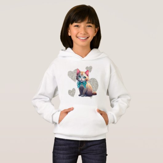 sweatshirt van Schattige kat (Voorkant volledig)
