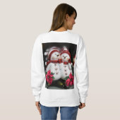 Sweatshirt Vintage Sneeuwman van de Kerstman (Achterkant volledig)