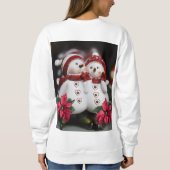 Sweatshirt Vintage Sneeuwman van de Kerstman (Achterkant)