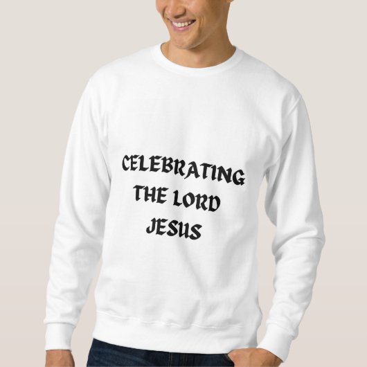 Sweatshirt voor mannen - Kerstmis - Vieren van Jez (Voorkant)