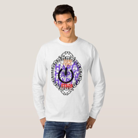 Sweatshirt White Designer patterned (Voorkant volledig)
