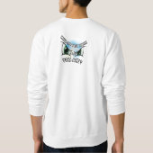 Sweatshirt: Wie denk je (wit) Trui (Achterkant)
