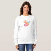 Sweatshirt Yoga Meditation Rainbow Woman Silouete (Voorkant volledig)
