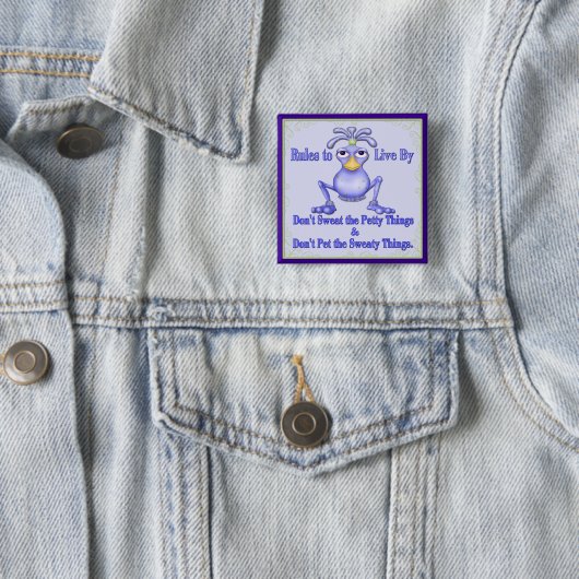 Sweaty Dingen Vierkante Button 5,1 Cm (In situ)