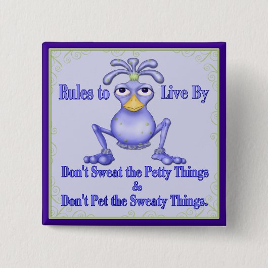 Sweaty Dingen Vierkante Button 5,1 Cm (Voorkant)