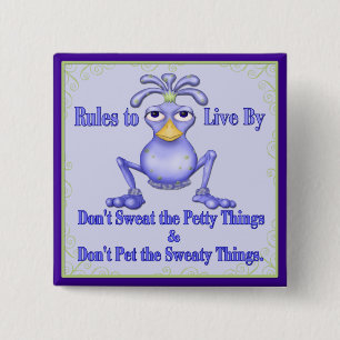 Sweaty Dingen Vierkante Button 5,1 Cm