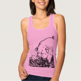 Sweaty Dirty  Pig Illustratie Tanktop