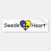 Swede Heart Bumpersticker (Voorkant)