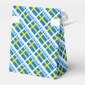 Sweden and Swedish Flag Tiled with Your Name Bedankdoosjes (Achterkant)