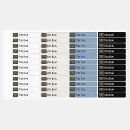 Sweden Art Deco Flag Custom Waterproof Name Label