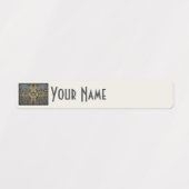 Sweden Art Deco Flag Custom Waterproof Name Label (Design 2)