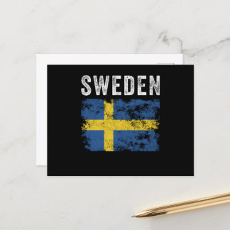 Sweden Flag Distressed - Swedish Flag Briefkaart