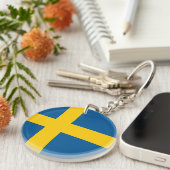 Sweden Flag Sleutelhanger (Voorkant Rechts)