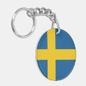 Sweden Flag Sleutelhanger (Voorkant Links)